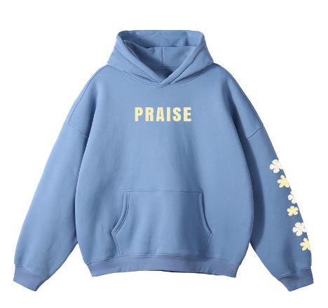 "PRAISE" Floral Hoodie